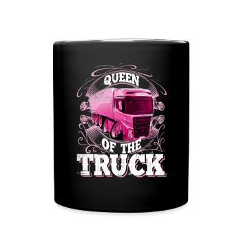 lkw Fahrerin - Tasse einfarbig - Schwarz - Vorne