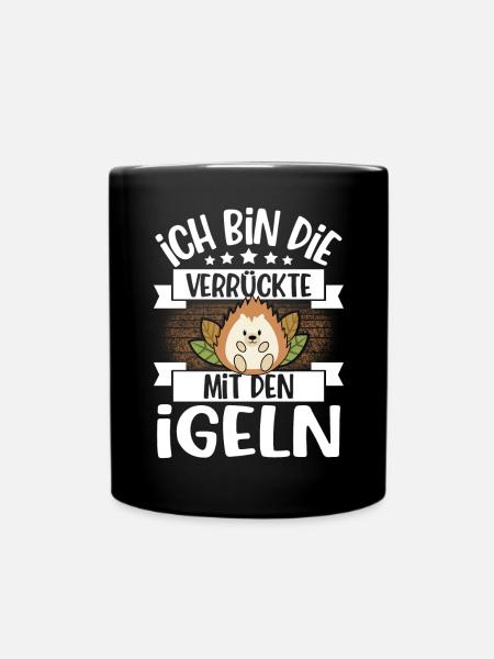 Igel - Tasse einfarbig - Schwarz