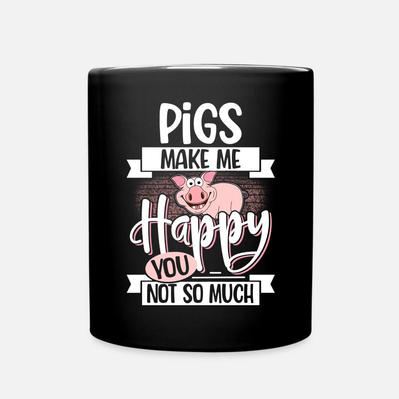 Porc - Mug uni - noir