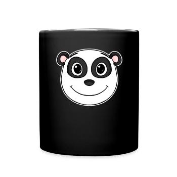 Panda - Tasse einfarbig - Schwarz - Vorne