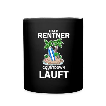 Rentner Countdown - Tasse einfarbig - Schwarz - Vorne