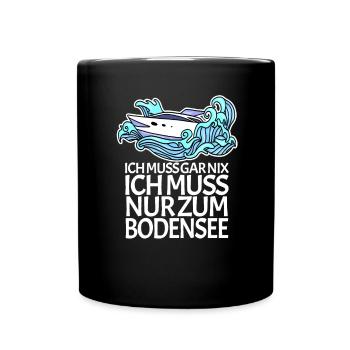 Bodensee - Tasse einfarbig - Schwarz - Vorne
