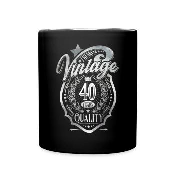 40. Geburtstag - Full Colour Mug - black - Front