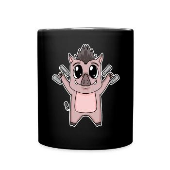 Sanglier Fitness Motivation cadeau - Mug uni - noir - Devant