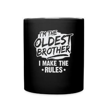 Funny sibling Oldest brother gift - Full Colour Mug - black - Front