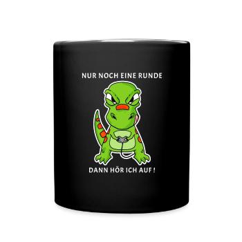 Nur noch eine Runde Zocken Gaming Kinder - Tasse einfarbig - Schwarz - Vorne