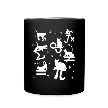 Mathematiker Mathe lustige Katze Liebhaber Geschen - Tasse einfarbig - Schwarz - Vorne
