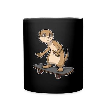Suricate Skater Skateboard - Mug uni - noir - Devant