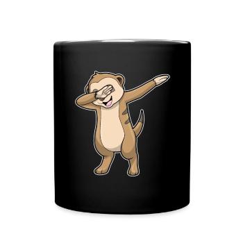 Erdmännchen Hip Hop Tanz - Tasse einfarbig - Schwarz - Vorne