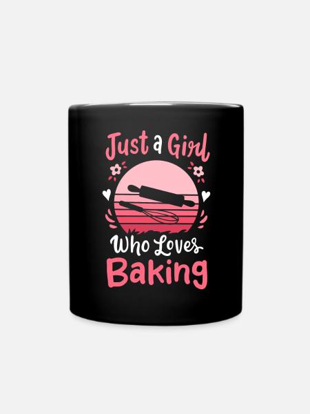 Backen Bäcker Retro - Tasse einfarbig - Schwarz