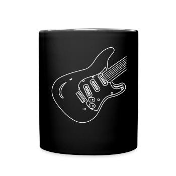 Gitarre - Tasse einfarbig - Schwarz - Vorne