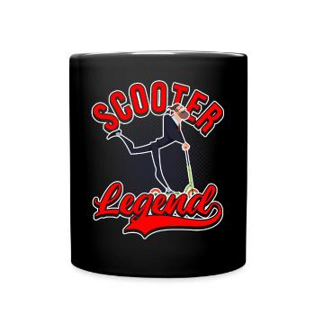 Scooter Legend E-Scooter Scootering Retro - Tasse einfarbig - Schwarz - Vorne
