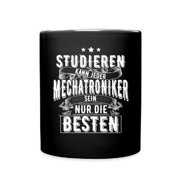 Mechatroniker - Tasse einfarbig - Schwarz - Vorne
