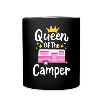 Wohnmobil Camping Wohnwagen - Tasse einfarbig - Schwarz - Vorne