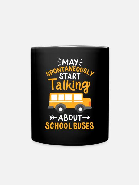 Schulbus - Tasse einfarbig - Schwarz