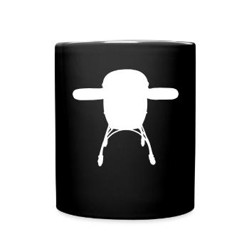 Grillen Grill BBQ - Tasse einfarbig - Schwarz - Vorne