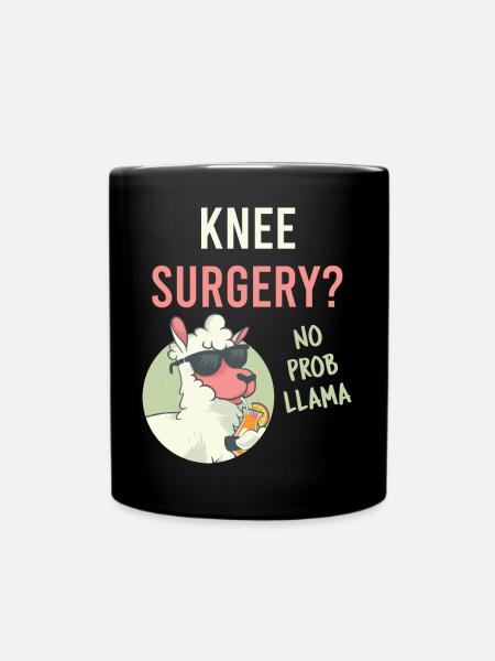 Lustige Knie-OP? No Prob Llama Reconstructive Medi - Tasse einfarbig - Schwarz