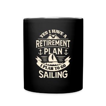 Segler Rente Seefahrer Segeln Rentner Geschenk - Tasse einfarbig - Schwarz - Vorne