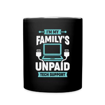 Funny Computer IT Support Staff Gift - Full Colour Mug - black - Front