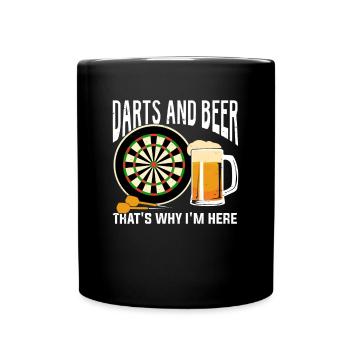 Darts Darts Beer Darts Player Gift - Full Colour Mug - black - Front