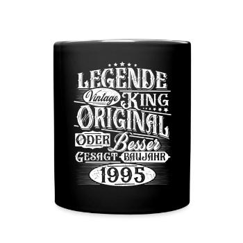 1995 Baujahr Geburtstag Jahrgang - Tasse einfarbig - Schwarz - Vorne