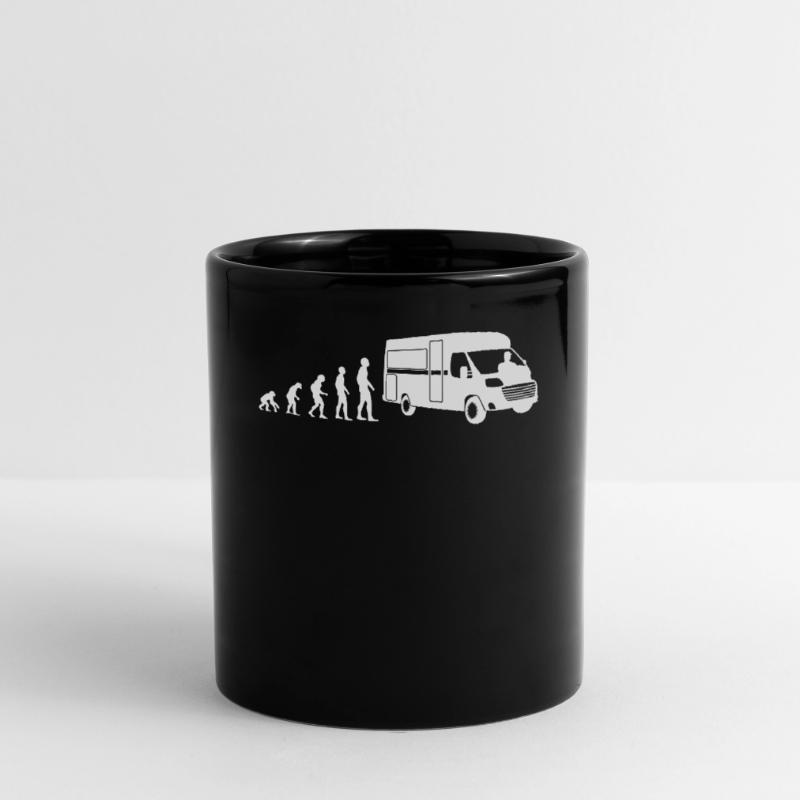 Camping Camper Wohnmobil Van Evolution Geschenk Tasse einfarbig