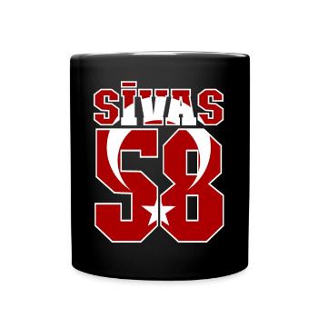 Sivas 51 Türkei - Tasse einfarbig - Schwarz - Vorne