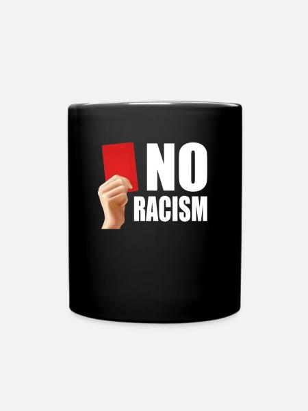 No Racism Pas de racisme dans le football - Mug uni - noir