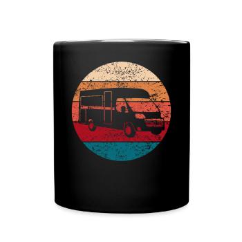 Camping Camper Motorhome Van Vintage Gift - Full Colour Mug - black - Front