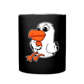 Famille de mouette - Mouette avec bébé - Mouette avec enfant - Mug uni - noir - Devant