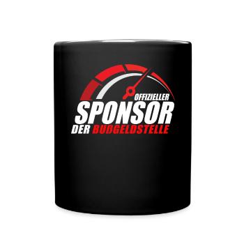 Offizieller Sponsor der Bußgeldstelle - Tasse einfarbig - Schwarz - Vorne