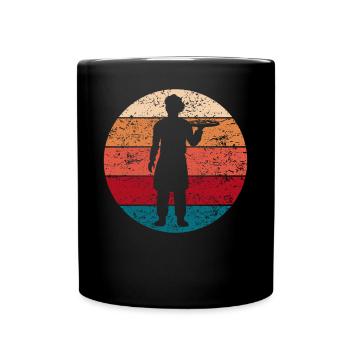 Pizzaiolo Pizzeria Cuisine Retro Vintage Cadeau - Mug uni - noir - Devant