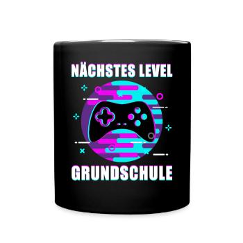 Gamer Zocker Einschulung Schulbeginn Schulkind - Tasse einfarbig - Schwarz - Vorne