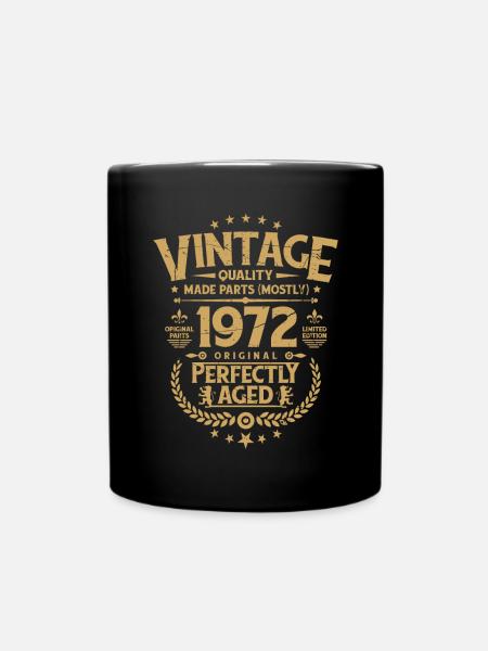 Vintage Geburtstag T-Shirt Für Ihn 1972 - Tasse einfarbig - Schwarz