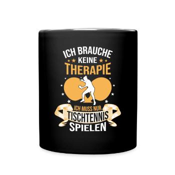 Tischtennis Trainer Spruch, Tischtennis Geschenk - Tasse einfarbig - Schwarz - Vorne
