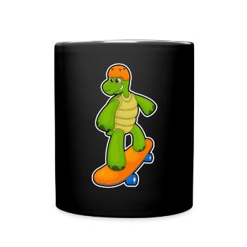 Tortue Skater Skateboard - Mug uni - noir - Devant