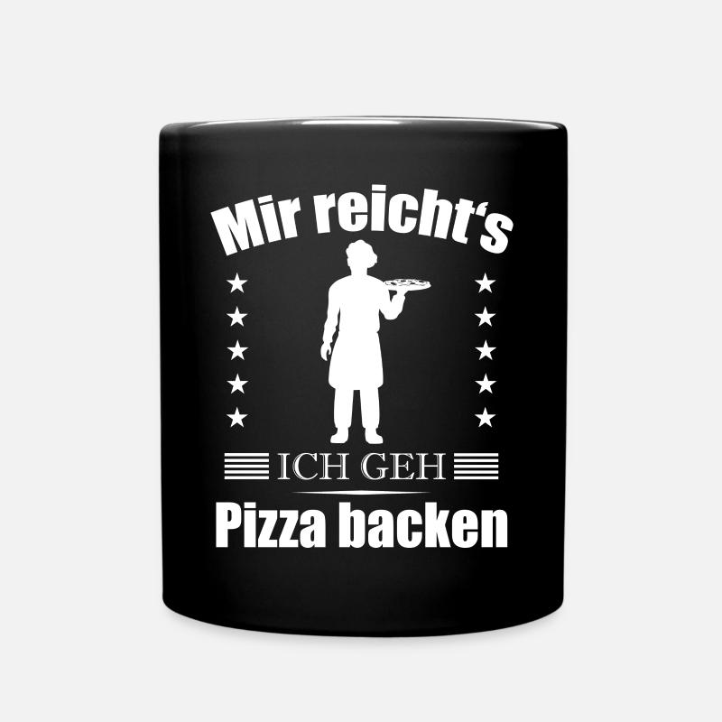 Pizzabäcker Pizzeria Koch Lustiger Spruch Geschenk - Tasse einfarbig - Schwarz