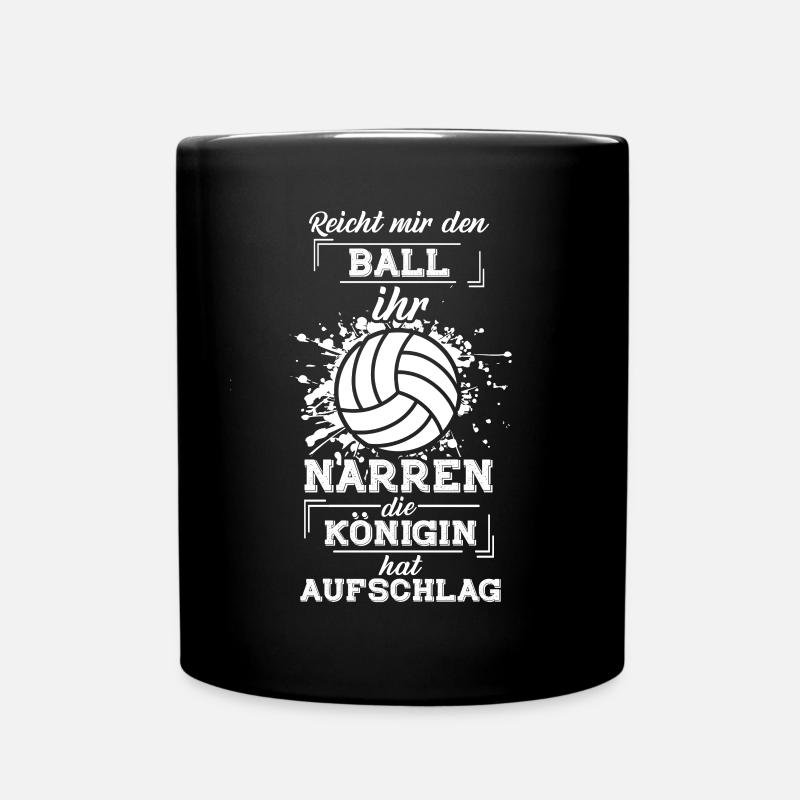 Volleyball Turnier Spruch, Volleyball Geschenk - Tasse einfarbig - Schwarz