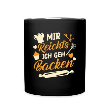 Schöner Konditor Spruch, Bäcker Geschenk - Tasse einfarbig - Schwarz - Vorne