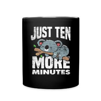 Koala sommeil - Mug uni - noir - Devant