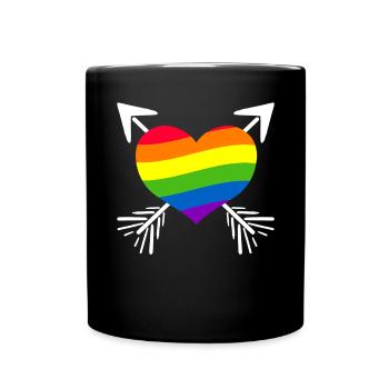Arc-en-ciel - Mug uni - noir - Devant