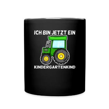 Kindergarten Kindergartenkind - Tasse einfarbig - Schwarz - Vorne