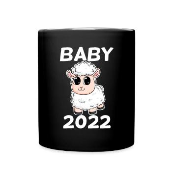 Baby 2022 - Neugeborenes 2022 Baby Geschenk - Tasse einfarbig - Schwarz - Vorne