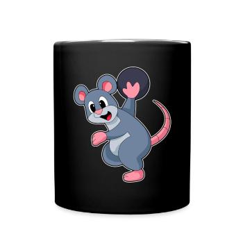 Rat Bowling Bowling Ball - Full Colour Mug - black - Front