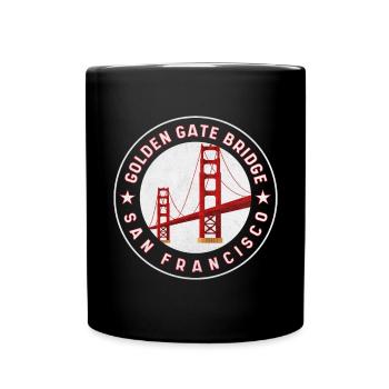 Golden Gate Bridge San Francisco - Full Colour Mug - black - Front