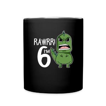 6e anniversaire - 6 ans - J’ai 6 ans - Mug uni - noir - Devant