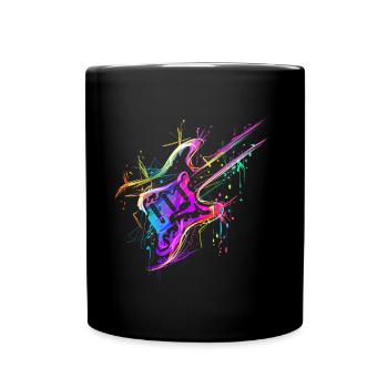 Musiciens colorés basse guitare électrique - Mug uni - noir - Devant