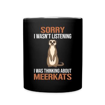 Suricate rengaine Cadeau Dames Hommes Enfants - Mug uni - noir - Devant