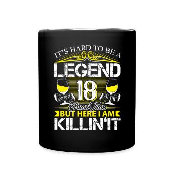 18th Birthday Legend - Full Colour Mug - black - Front