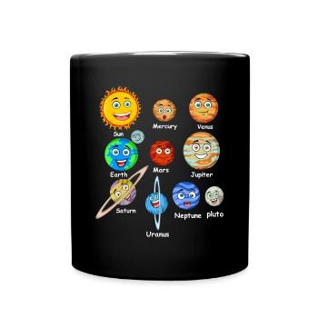 Planètes du système solaire - Mug uni - noir - Devant